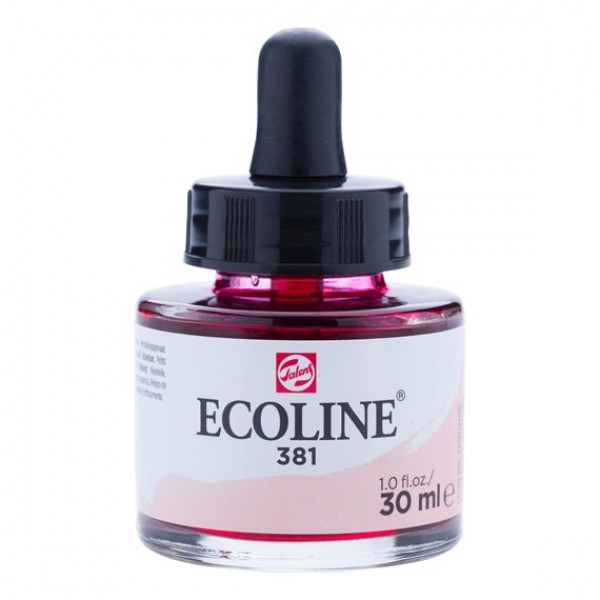 Ecoline šķidrā akvareļu krāsa 30ml, pasteļu sarkans 381