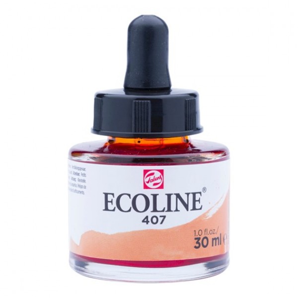 Ecoline šķidrā akvareļu krāsa 30ml, tumšais okers 407