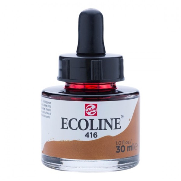 Ecoline šķidrā akvareļu krāsa 30ml, sēpija 416
