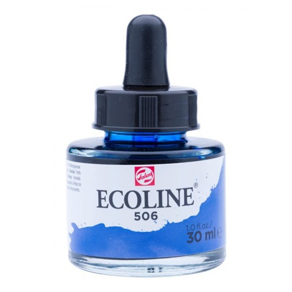 Ecoline šķidrā akvareļu krāsa 30ml, tumšs ultramarīns 506 