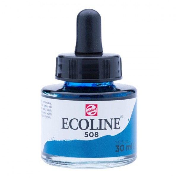 Ecoline šķidrā akvareļu krāsa 30ml, prūšu zils 508