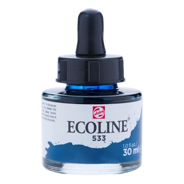 Ecoline šķidrā akvareļu krāsa 30ml, indigo 533