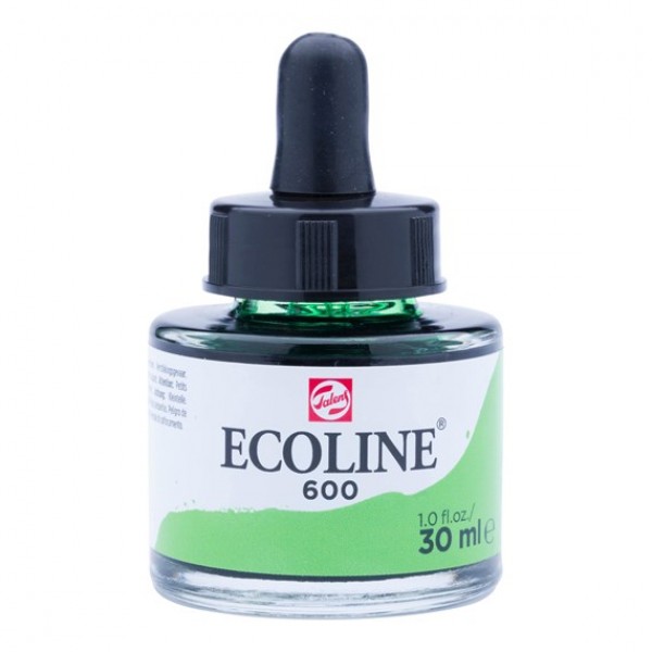 Ecoline šķidrā akvareļu krāsa 30ml, zaļš 600