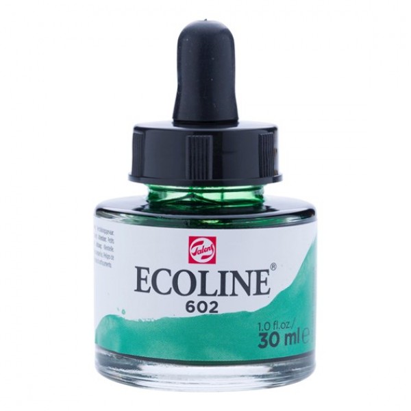 Ecoline šķidrā akvareļu krāsa 30ml, tumši zaļš 602