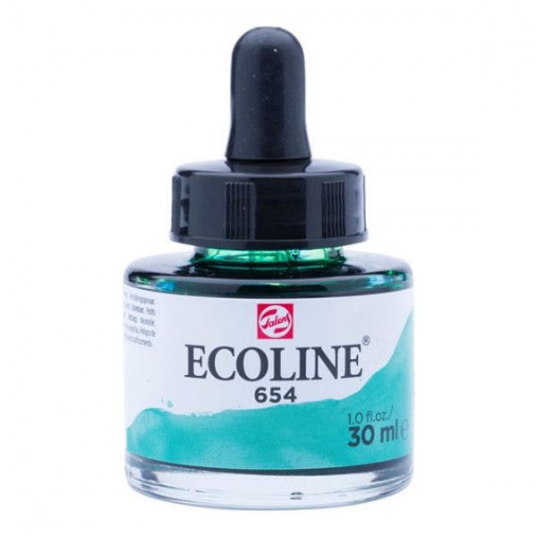 Ecoline šķidrā akvareļu krāsa 30ml, egļu zaļš 654