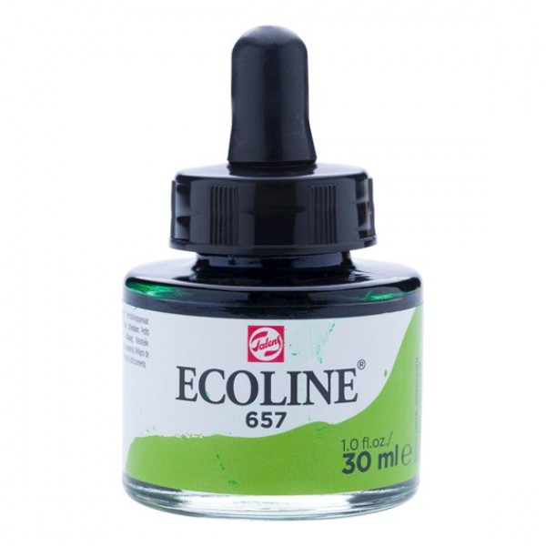 Ecoline šķidrā akvareļu krāsa 30ml, bronzas zaļš 657