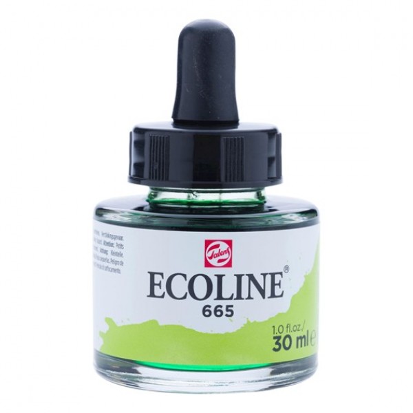 Ecoline šķidrā akvareļu krāsa 30ml, pavasara zaļš 665