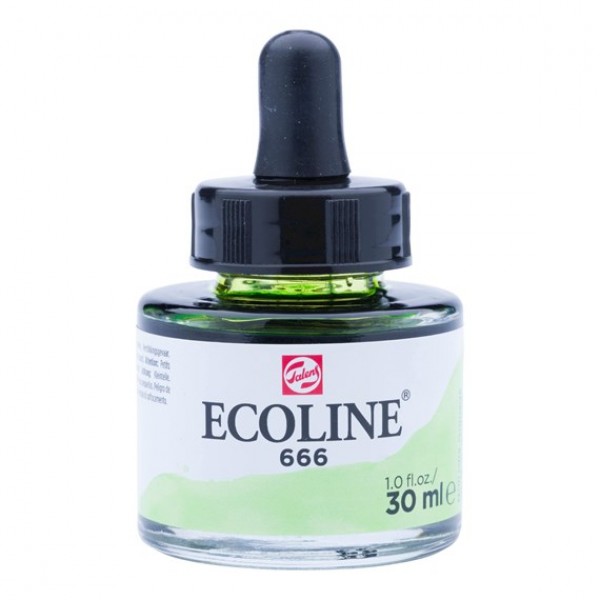 Ecoline šķidrā akvareļu krāsa 30ml, pasteļu zaļš 666