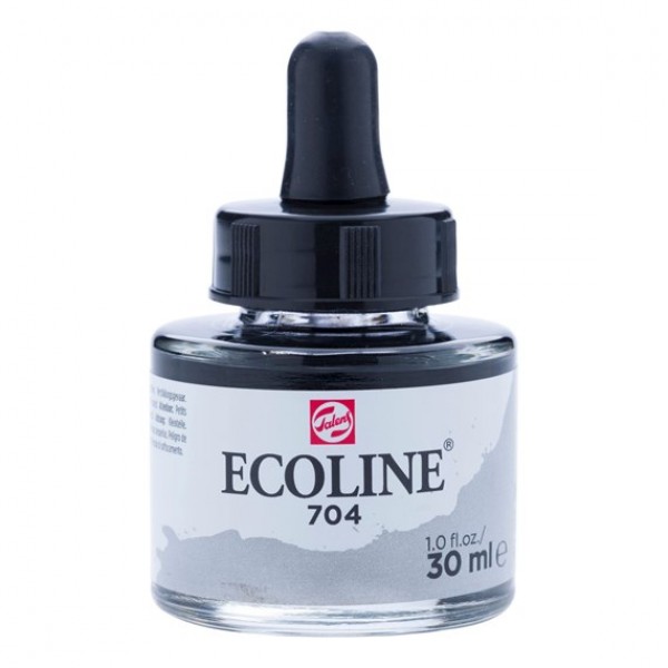 Ecoline šķidrā akvareļu krāsa 30ml, pelēks 704