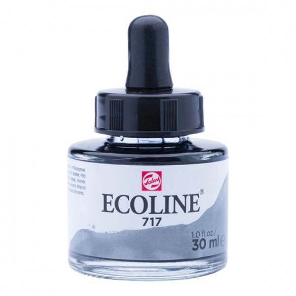 Ecoline šķidrā akvareļu krāsa 30ml, auksti pelēks 717