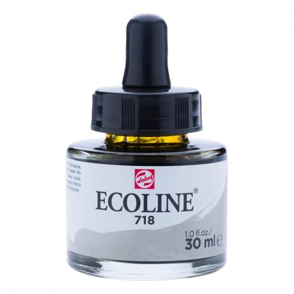 Ecoline šķidrā akvareļu krāsa 30ml, silti pelēks 718
