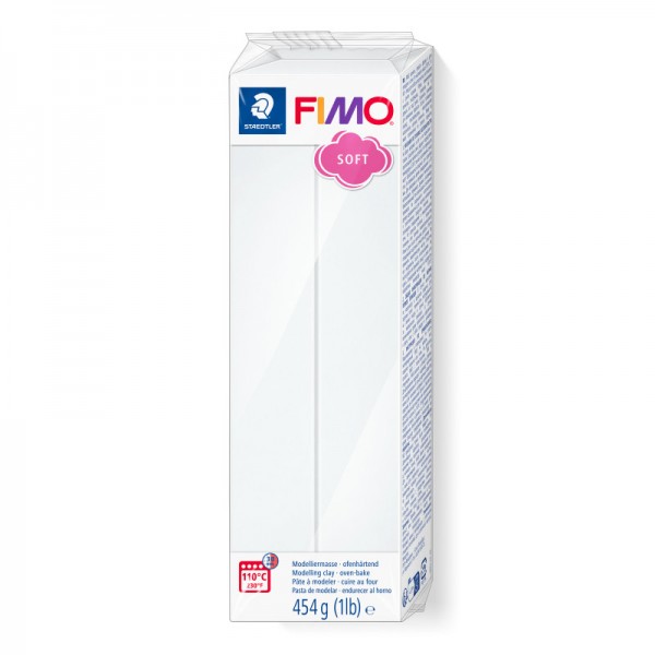 FIMO SOFT, veidošanas masa, 454g, balta 0