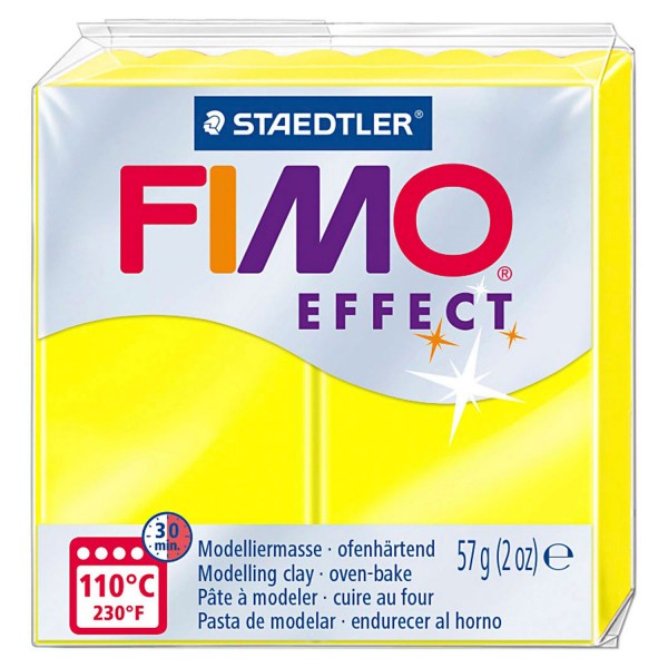 FIMO EFFECT, veidošanas masa neona dzeltena, 101, 57 gr