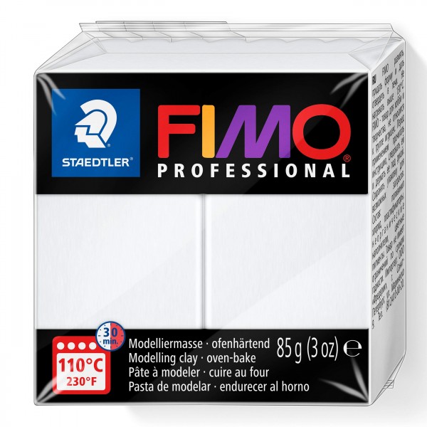 FIMO Professional veidošanas masa, Staedtler, white 0, balta