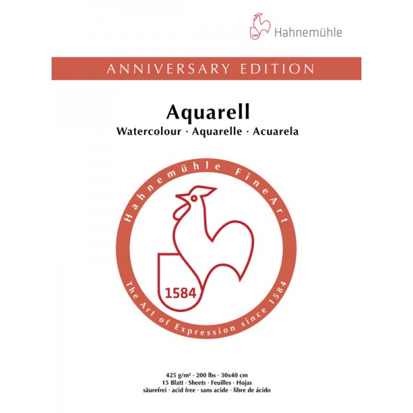 Akvareļu albums Hahnemuhle Anniversary Edition  24x32, 15 lapas 425gr/m