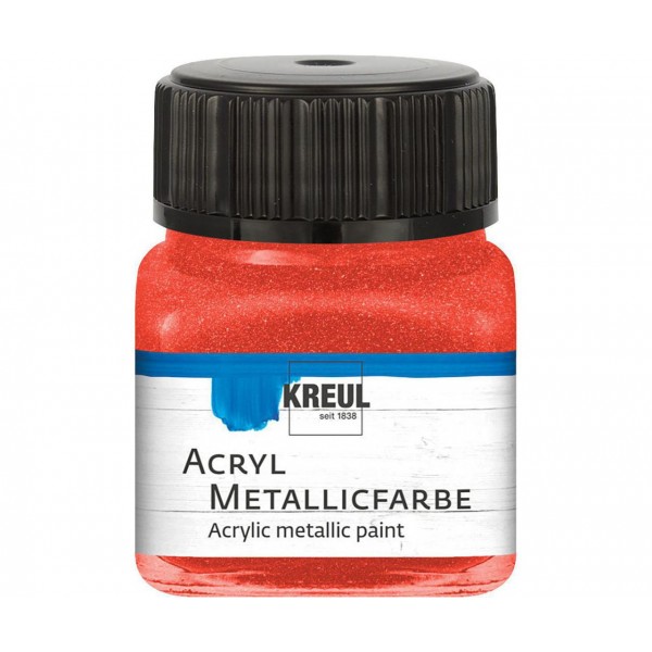 Metāliska akrila krāsa C. Kreul '' Metallicfarbe'' sarkana; 77273; 20 ml 