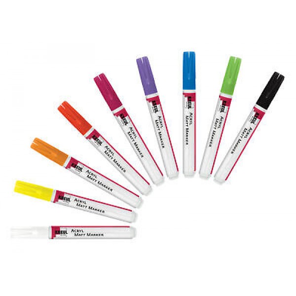 Akrila marķieris Matt Kreul, 2-4mm, zils 37