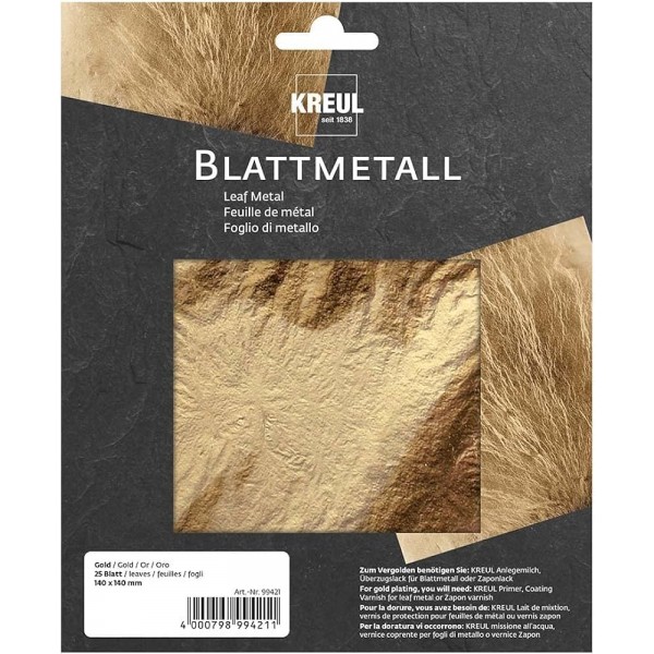 Metāla folijas Kreul, zelta 25 loksnes 
