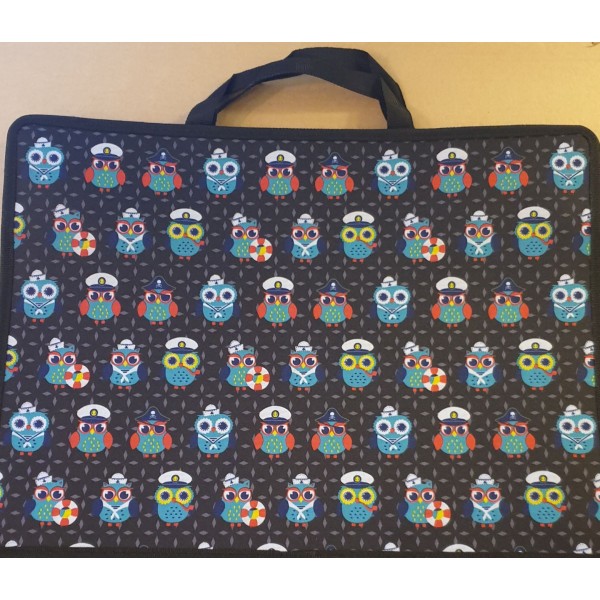 Mape ar rāvējslēdzi Polimer 460x340mm, ar pūcēm