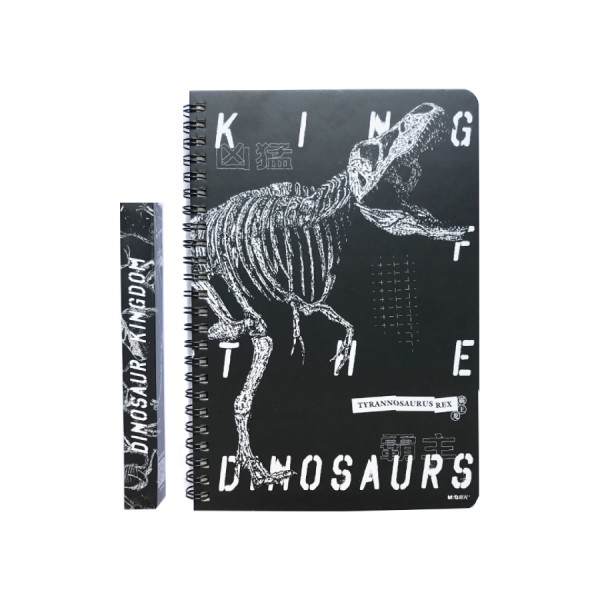 A5 Klade cietos vākos ar spirāli M&G '' Dinozaurs"