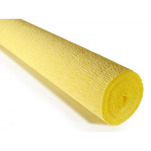 Kreppapīrs 50x250 cm, 180 gr, citrondzeltens