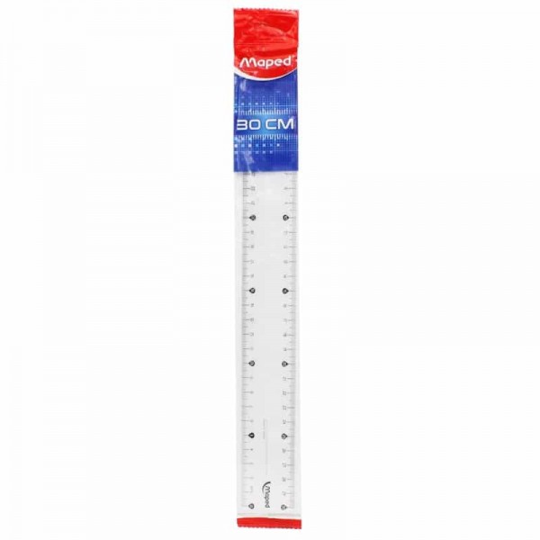 Lineāls Maped  ar turētāju, plastmasas, 20 cm