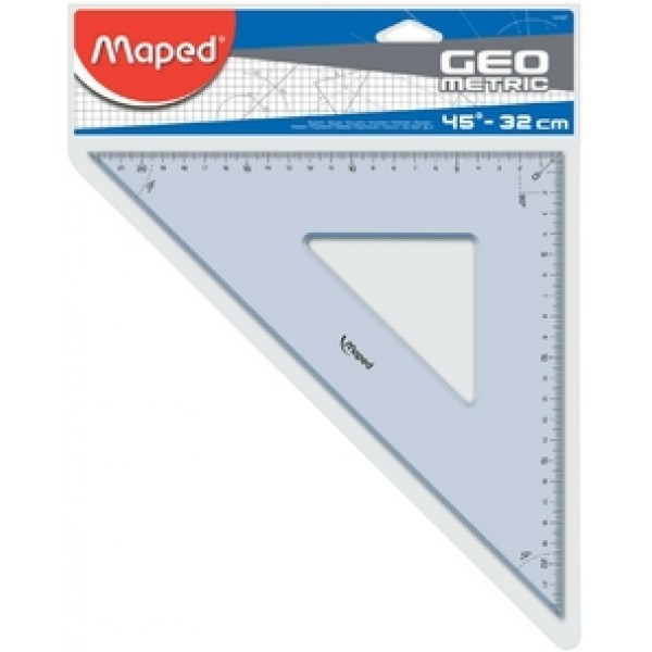 Lineāls - trīsstūris Maped Geometric 45-32 cm