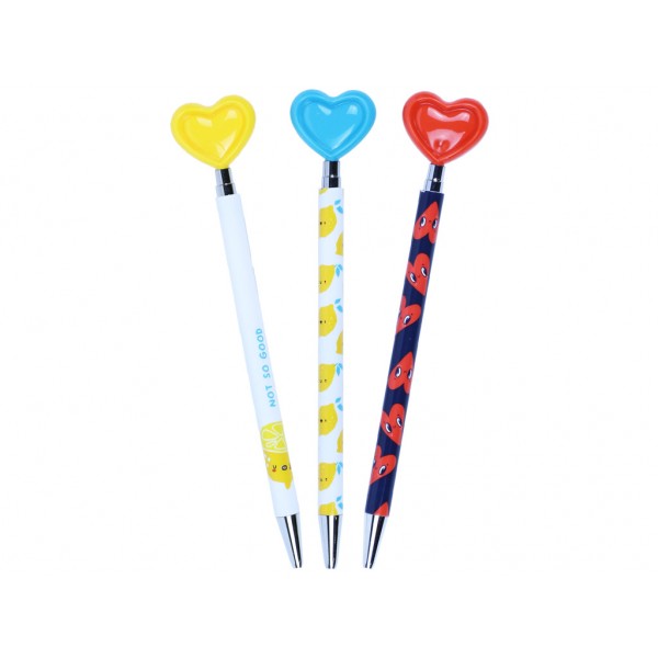 Lodīšu pildspalva M&G Hearts Lemon 0.5 zila 