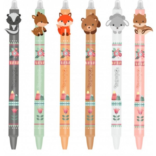 Gēla pildspalva ar dzēšamu tinti  M&G Little Foxes, 0.5