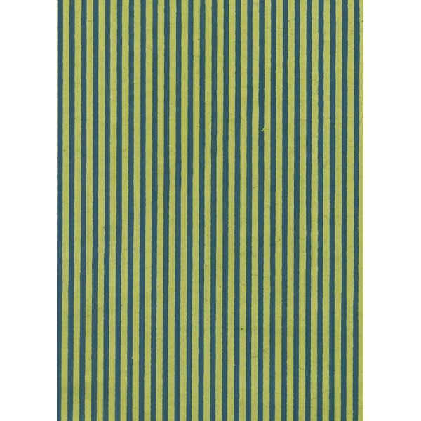 Nepālas papīrs  A4  Zaļās  krāsas fons ar zilām strīpām 