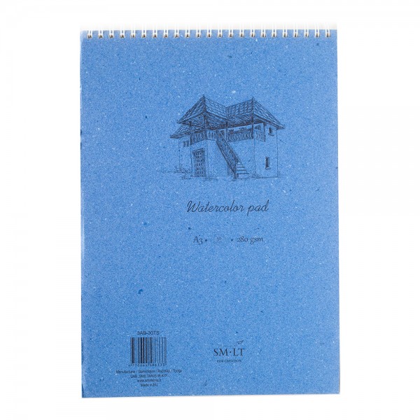 Akvareļu albums SMLT A5 ar spirāli; 280 gr, 20lp