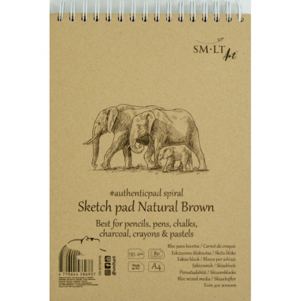 Zīmēšanas bloks Smiltainis - Natural Brown, A4, dabīgi brūns