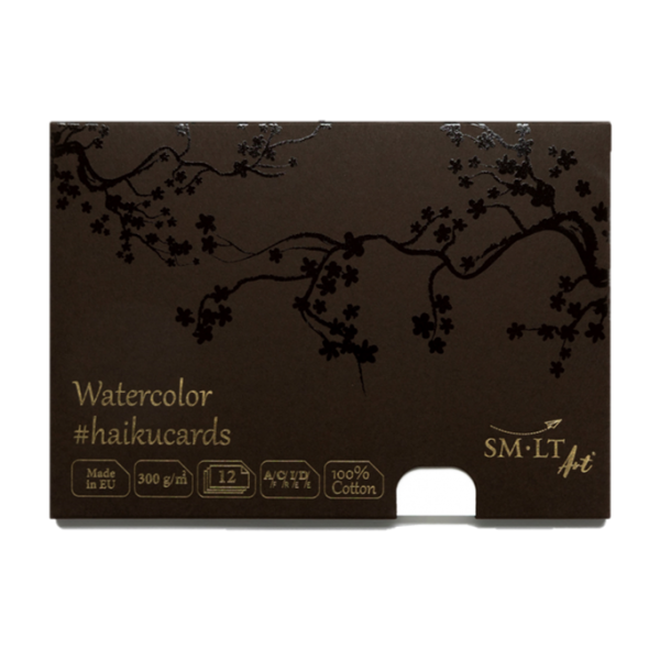 Akvareļu kartes Haikucards SMLT Watercolor, 300g/m, 12 gab.