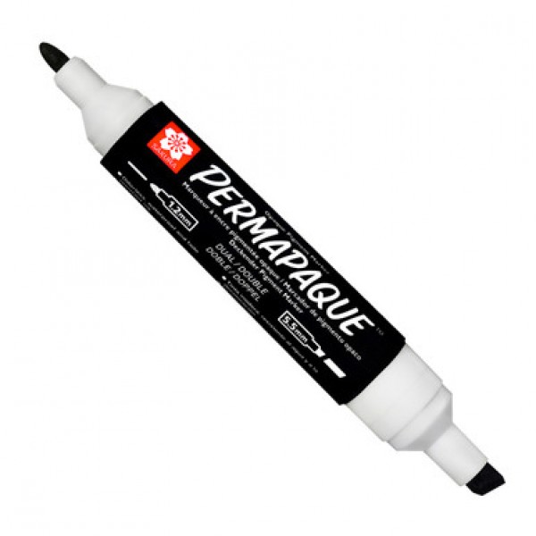 Divpusējais marķieris Sakura Permapaque, melns