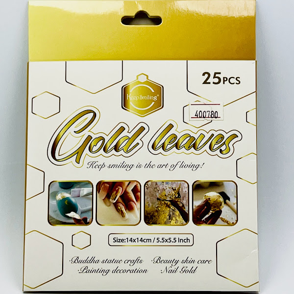 Metāla folijas, zelts, 25 loksnes, 14x14cm 