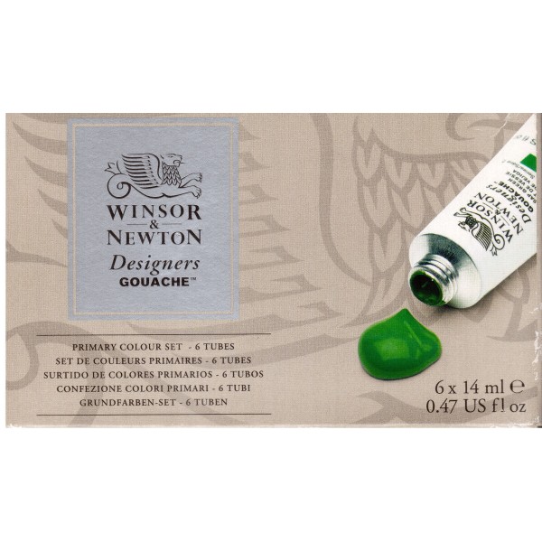Guaša Winsor&Newton Primary, dizaineru, 6x14 ml