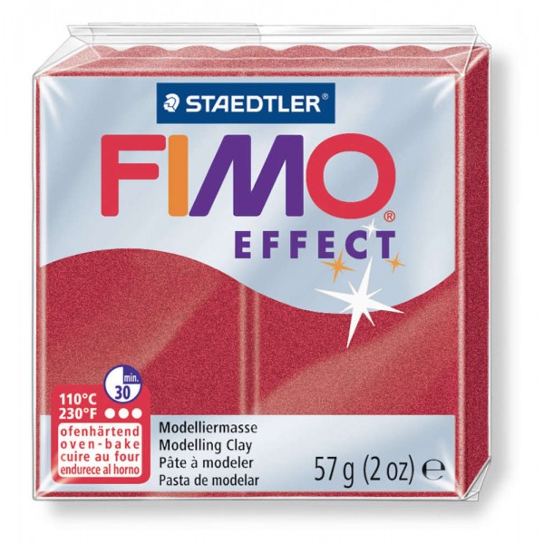 FIMO EFFECT, veidošanas masa metāliska rubīna, 28 