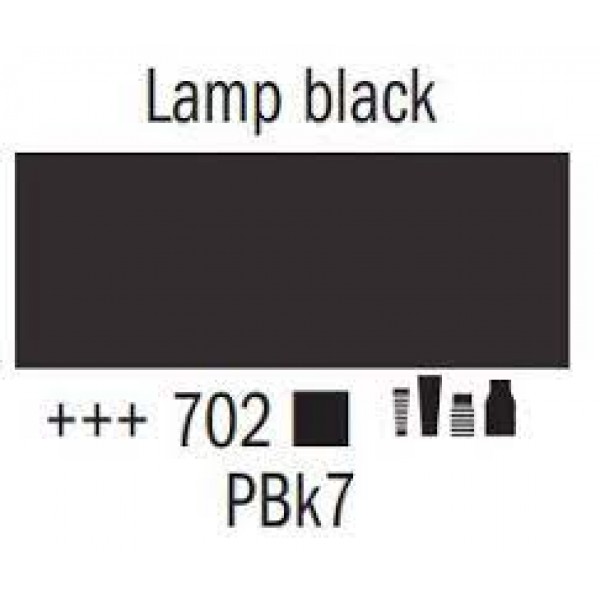 Amsterdam pūšamā krāsa, lamp black, kvēpu melns 702