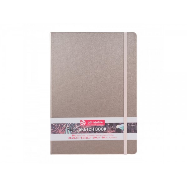 Art Creation Skiču Bloks cietos vākos, Champagne Pink, šampanieša sārts, A4