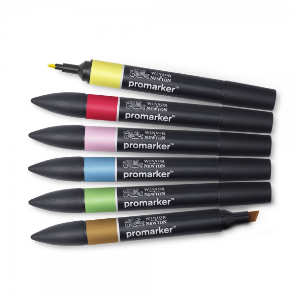Winsor & Newton PROMARKER komplekts 6 gab vidējie toņi (mid tones)