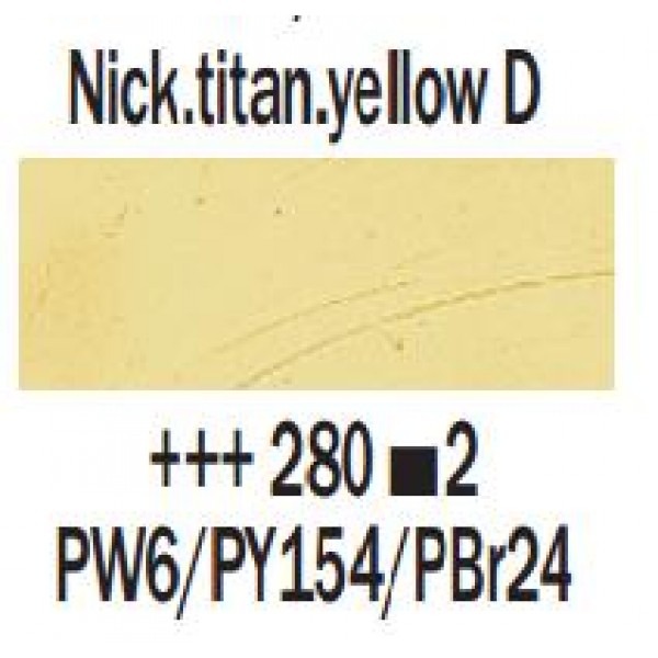 Eļļas krāsa Rembrandt, 40ml - Nick.titan.yellow D 280, niķeļa titāna dzeltenais