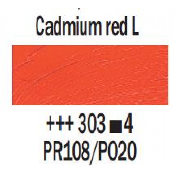 Eļļas krāsa Rembrandt, 40ml - Cadmium red L 303, kadmijs sarkanais gaišais