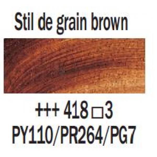 Eļļas krāsa Rembrandt, 40ml - Stil de grain brown 418, graudu brūns