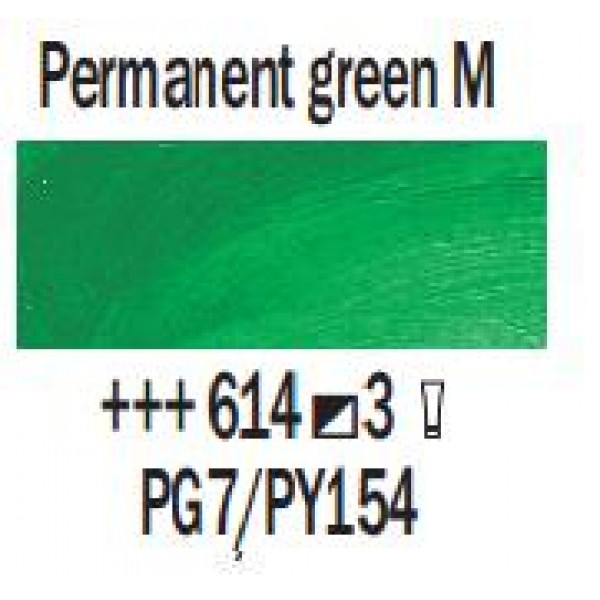 Eļļas krāsa Rembrandt, 40ml - Permanent green M 614, permanenti zaļš