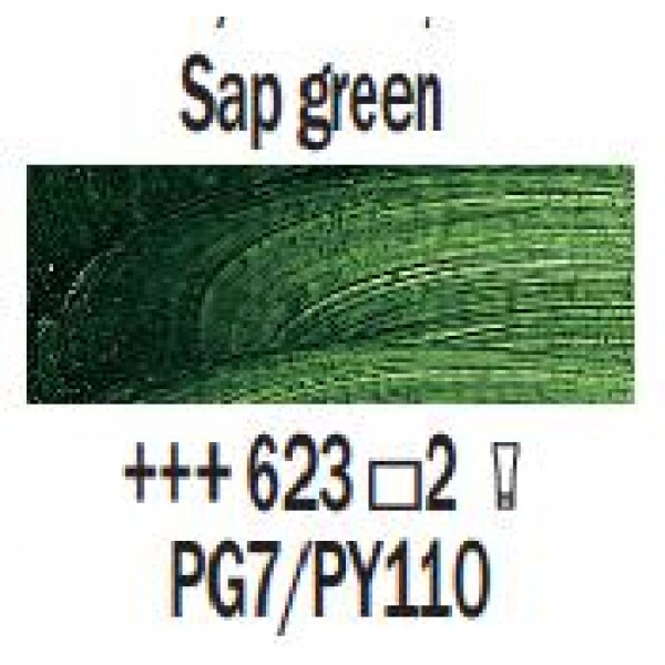 Eļļas krāsa Rembrandt, 40ml - Sap green 623, sulu zaļš