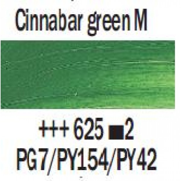 Eļļas krāsa Rembrandt, 40ml - Cinnabar green M 625, cinobras zaļš vidējs