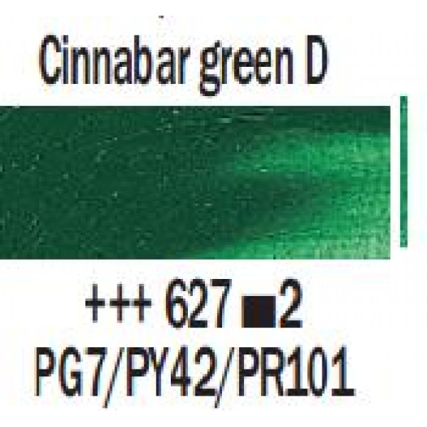 Eļļas krāsa Rembrandt, 40ml - Cinnabar green D 627, cinobras zaļš
