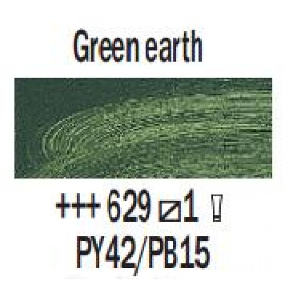Eļļas krāsa Rembrandt, 40ml - Green earth 629, zaļā zeme