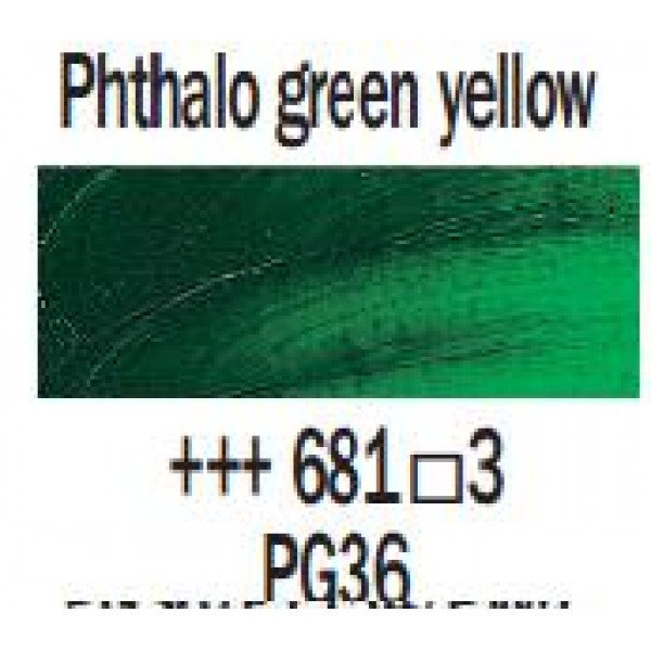 Eļļas krāsa Rembrandt, 40ml - Phthalo green yellow 681, ftalo zaļi dzeltens