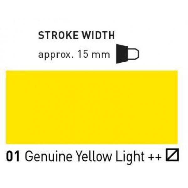 Akrila marķieris Triton,  15.0 gaiši dzeltens 01